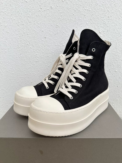Rick Owens DRKSHDW Canvas Thick Sole Sneakers