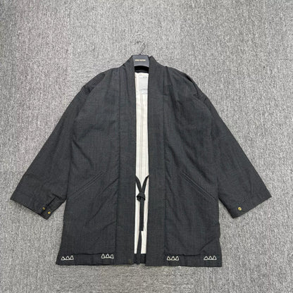 VISVIM Dark Gray Wool Robe Coat