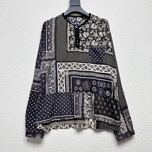 VISVIM Bandana Patchwork Linen Shirt