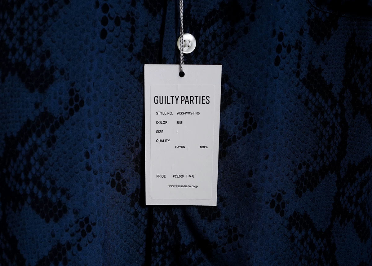 wacko maria short sleeve snake pattern shirt