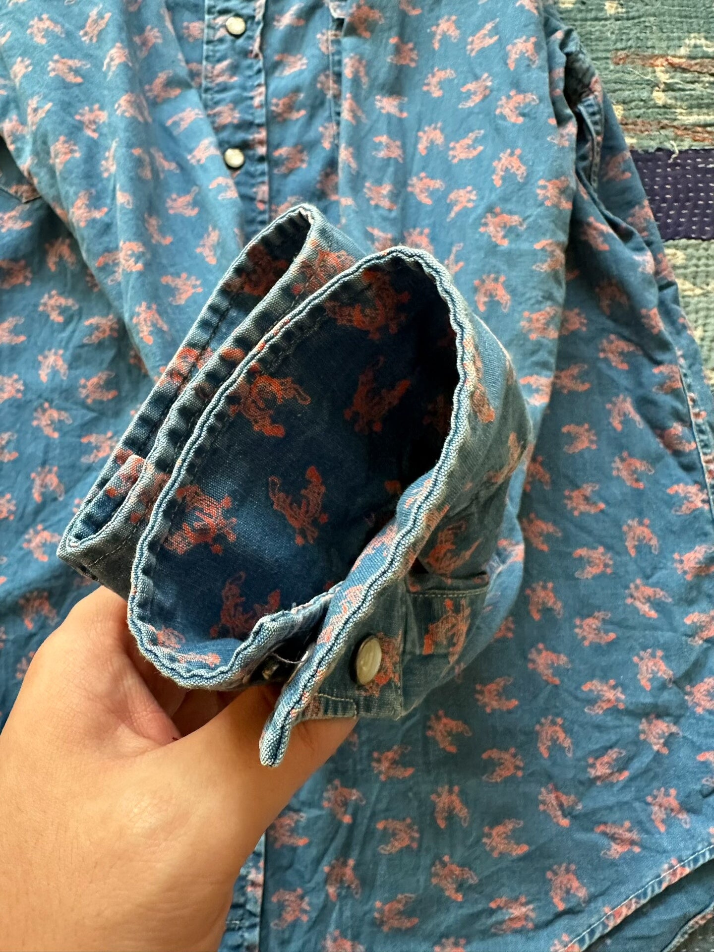 RRL Blue Dye Distressed Shirt