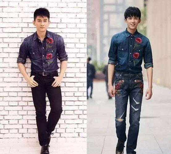 Dolce & Gabbana Floral Denim Shirt