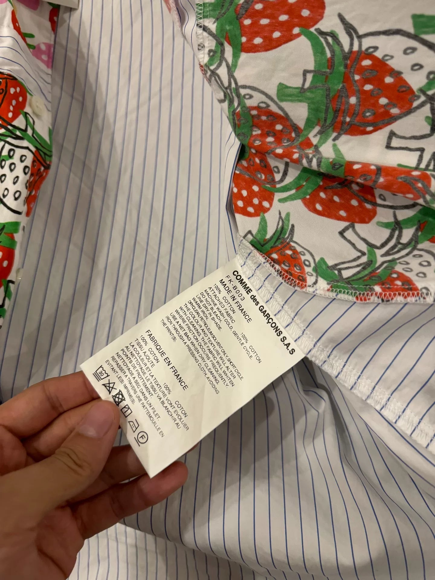 CDG HOMME Strawberry Shirt