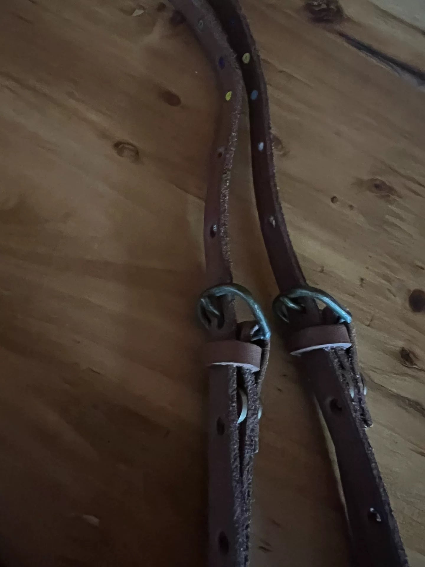 leather adjustable strap with brass hardware