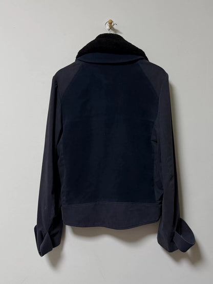 maison martin margiela detachable fur collar jacket