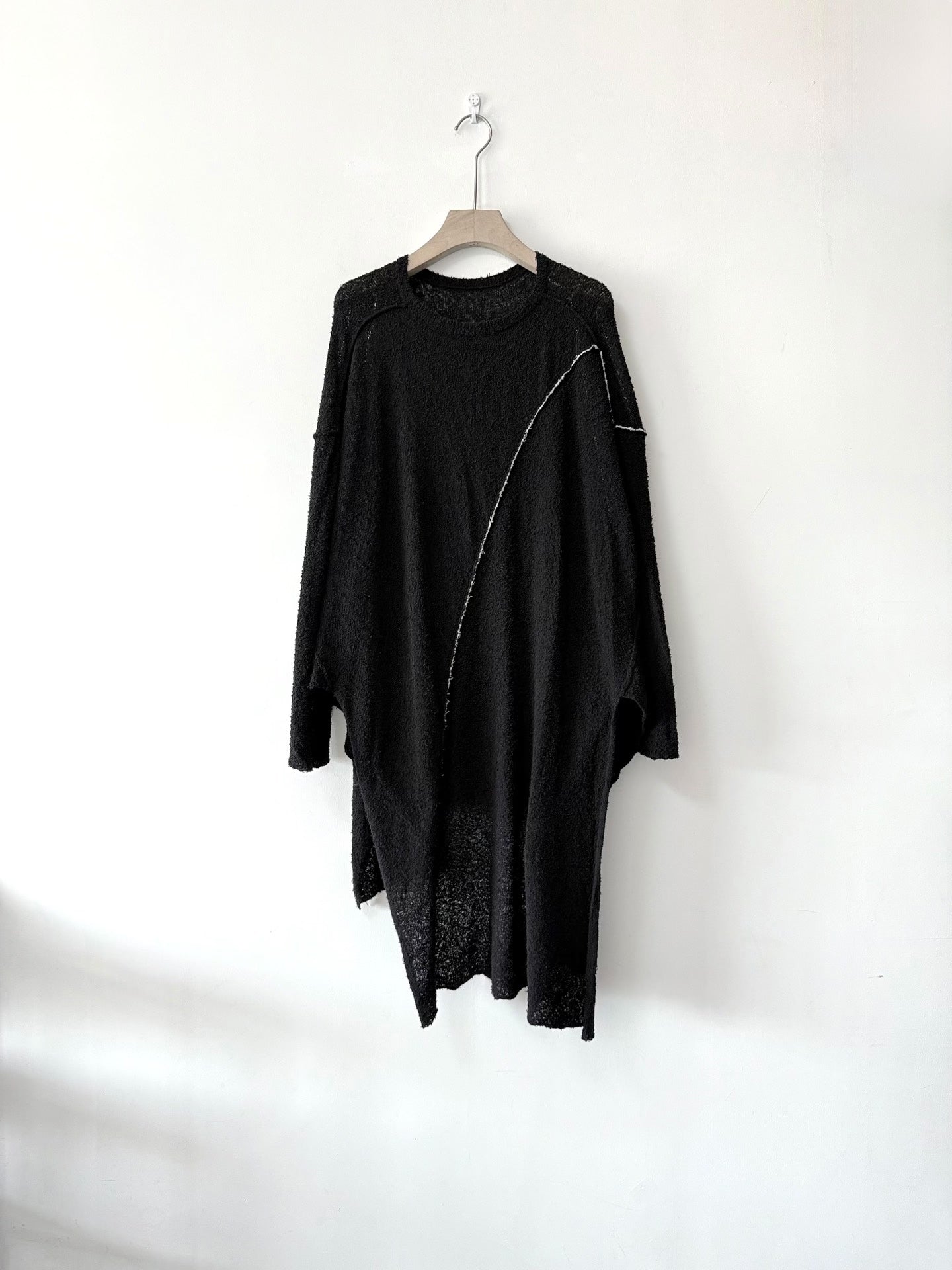 Yohji Yamamoto Asymmetrical Textured Knit Sweater