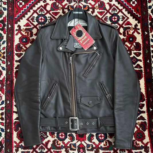 nbhd x schott leather jacket size 36