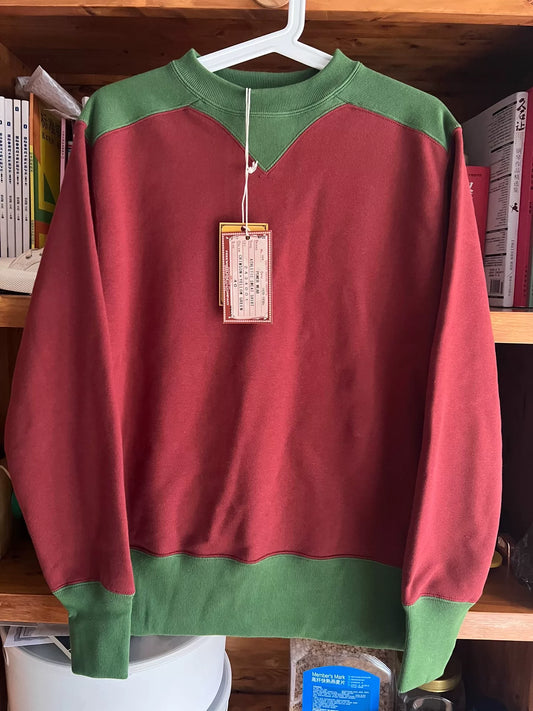 vintage color-blocked fleece sweatshirt