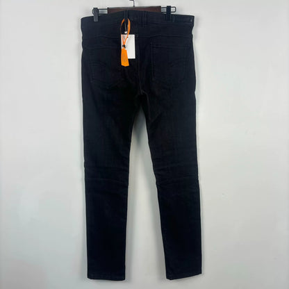 black denim motorcycle panel jeans size 33