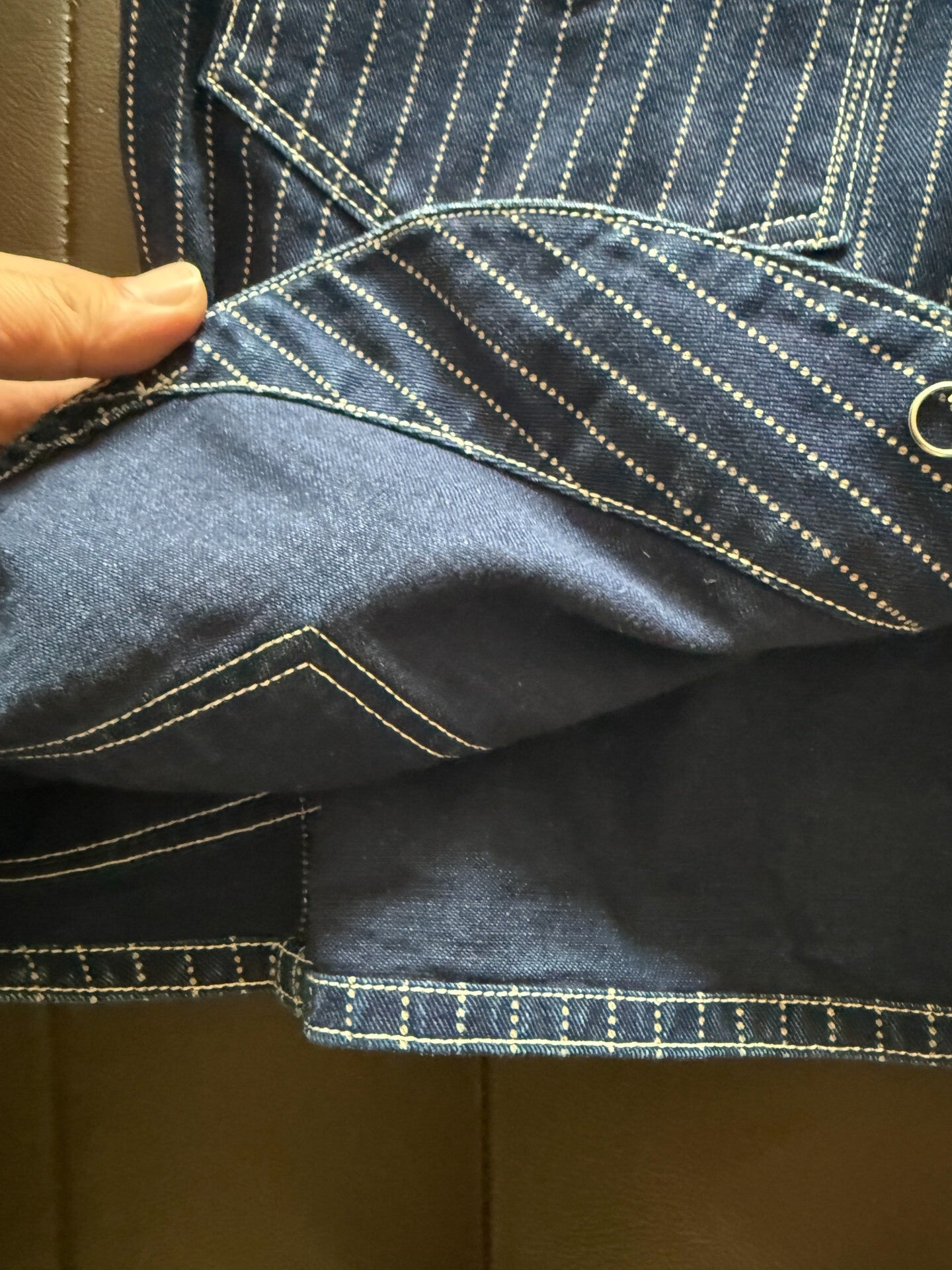 Freewheelers Striped Denim Vest Size 40