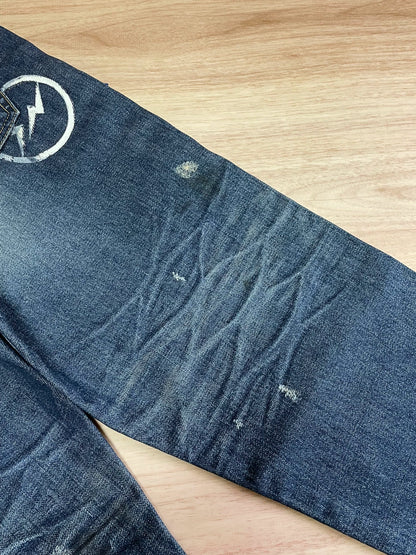 denim by vanquish fragment lightning wash pants