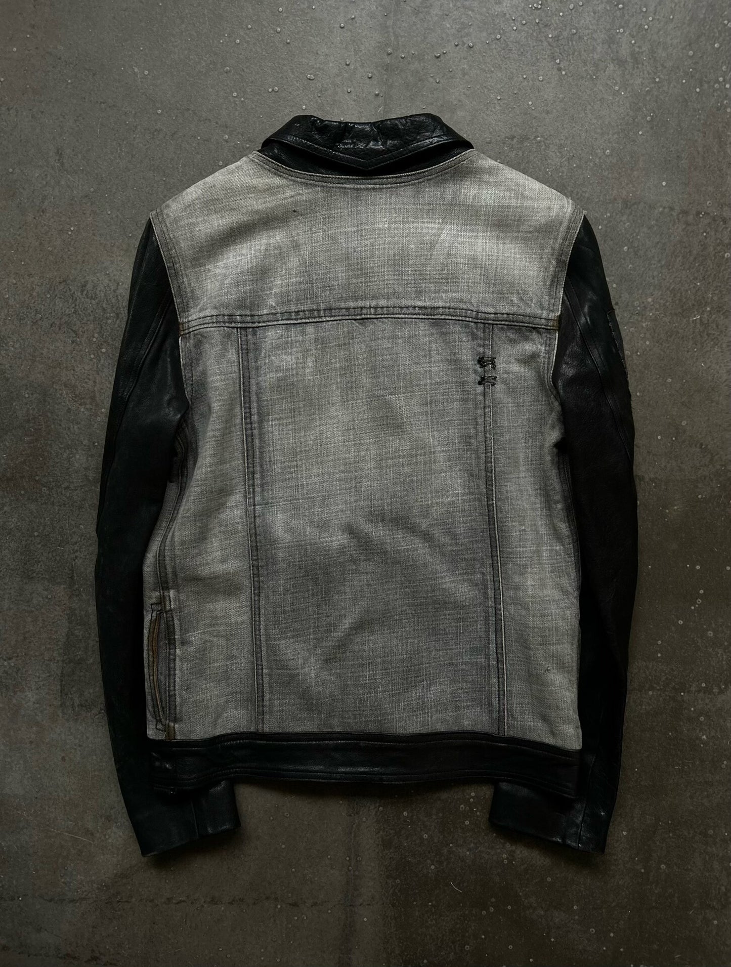 diamond dogs patchwork leather jacket