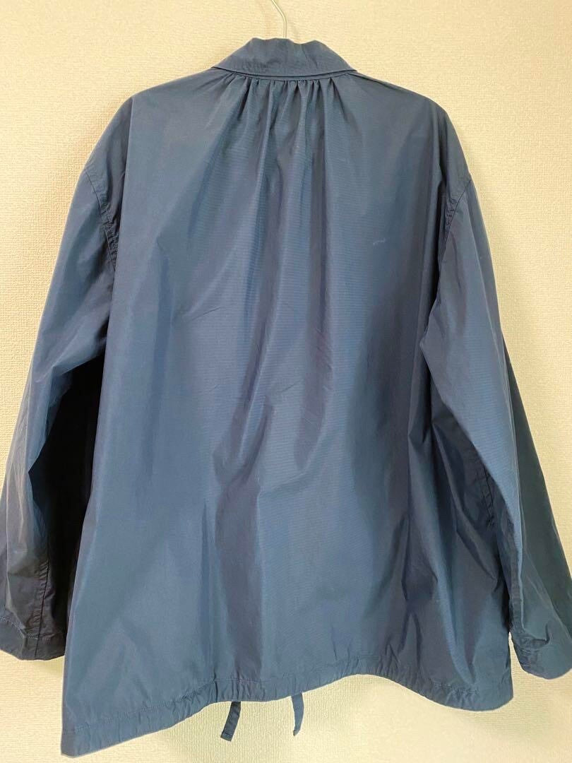 poplin gathered jacket in navy color