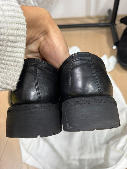 guidis black leather shoes with dust bag