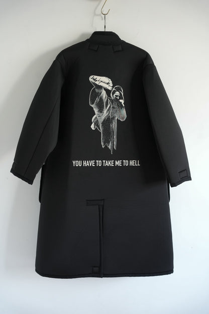 yohji yamamoto space cotton coat