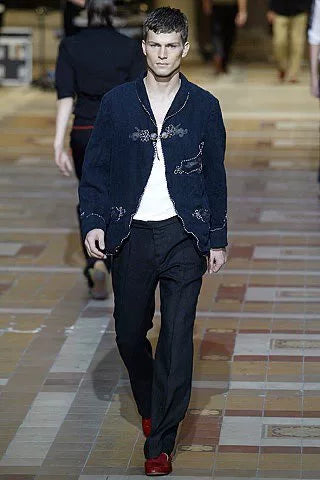 Dries Van Noten 2006 Embroidered Linen Jacket