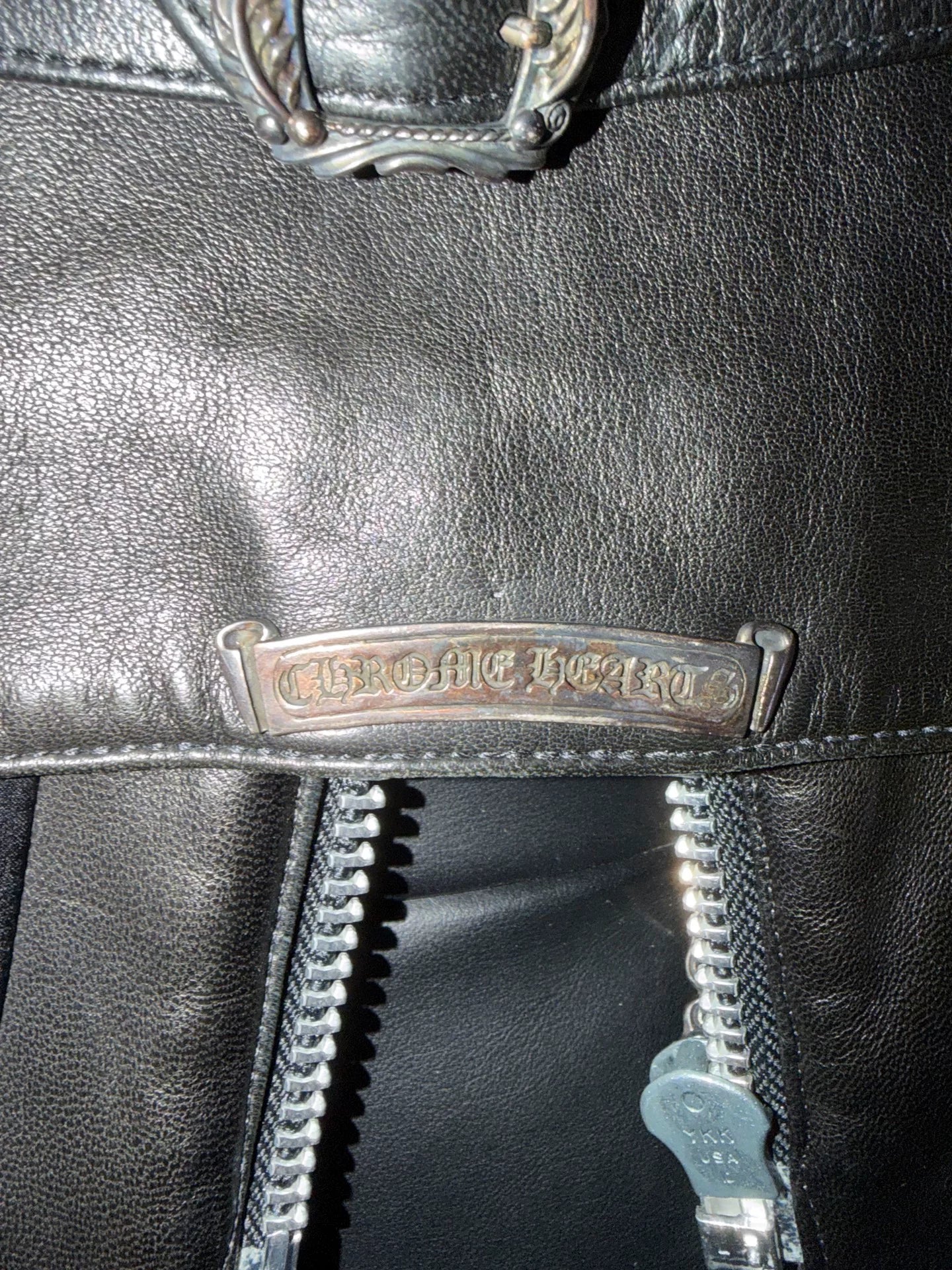 Chrome Hearts Black Leather Vest