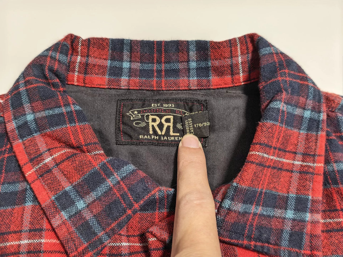 Ralph Lauren RRL Red Black Plaid Shirt