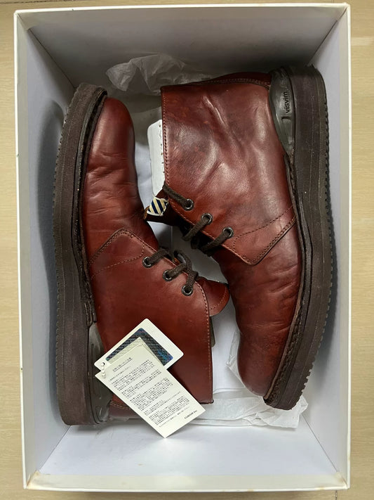 visvim newell-folk boots in dark brown