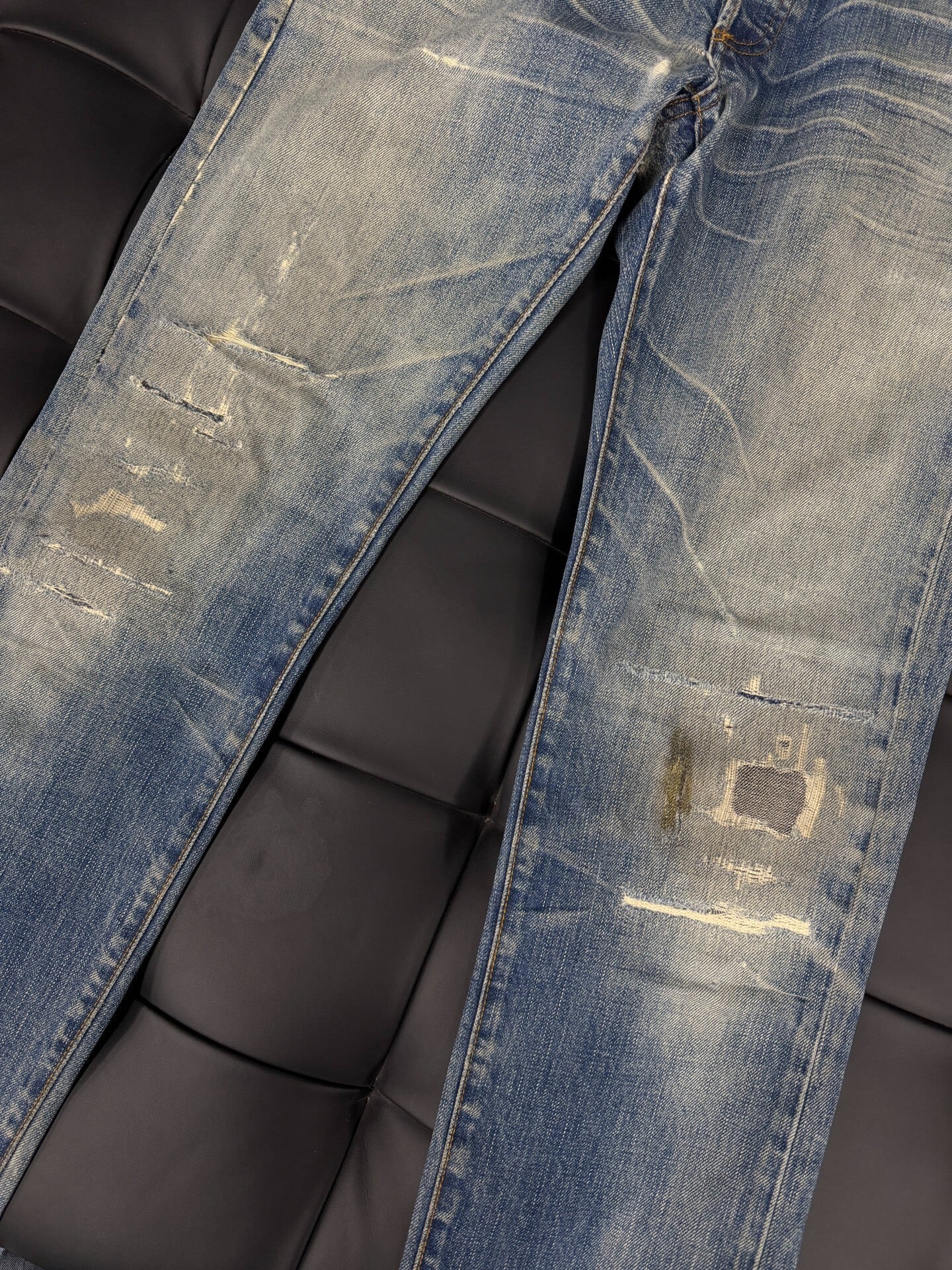 Dior Cat Scratch Distressed Denim Jeans