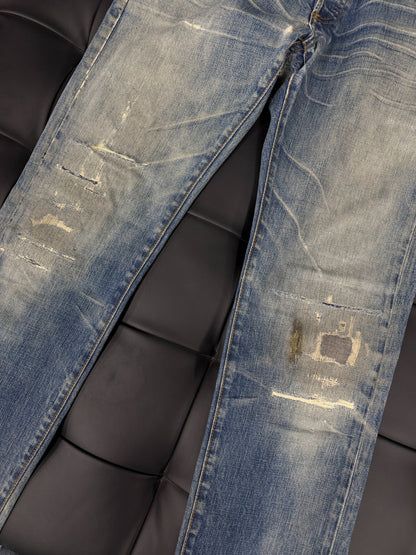 Dior Cat Scratch Distressed Denim Jeans