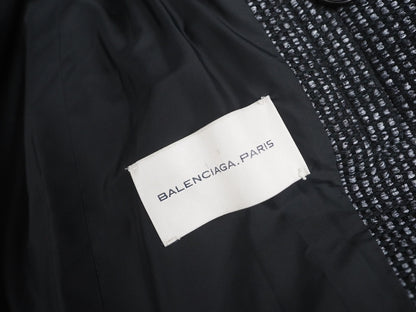 Balenciaga FW13 Black Gray Blend Coat