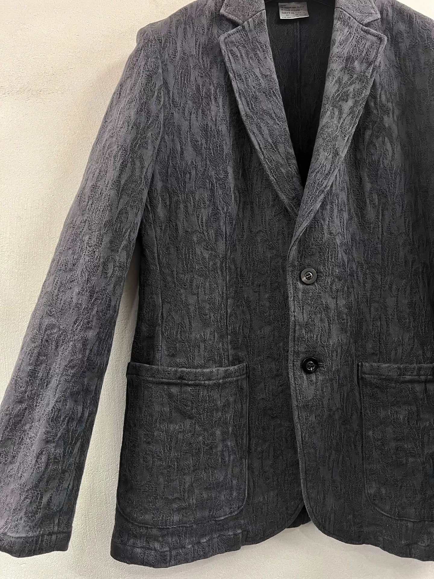 Gray Vintage Fabric Suit Jacket