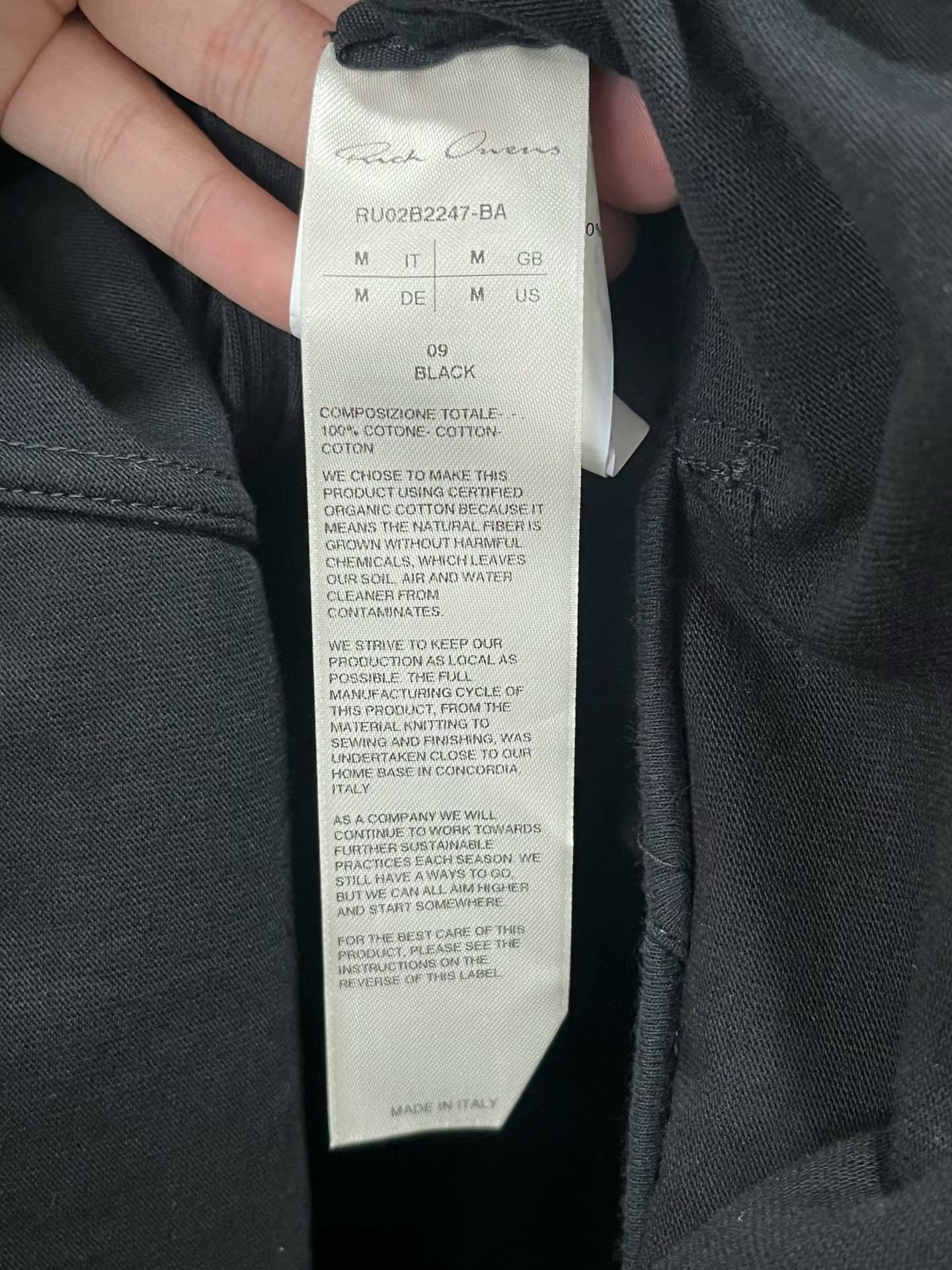 oversized black zip-up hoodie by Rick Owens