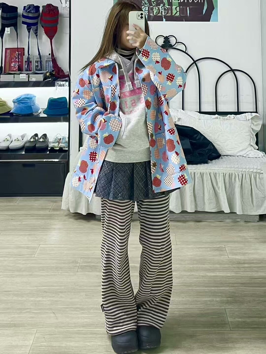 gucci men's apple print jacket