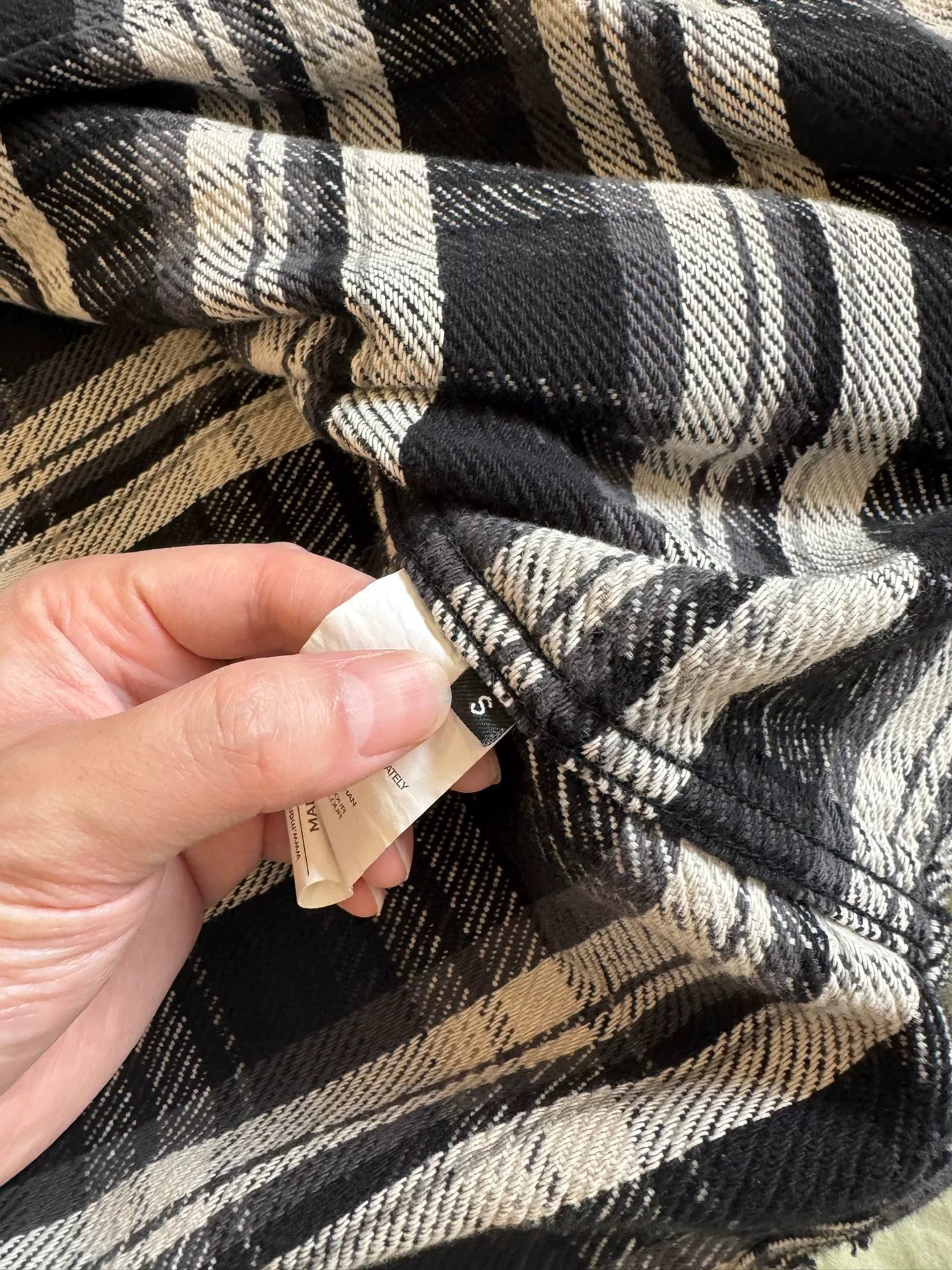 Madness 24FW Black White Plaid Shirt