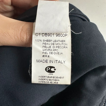 dirk bikkembergs leather jacket with unique design