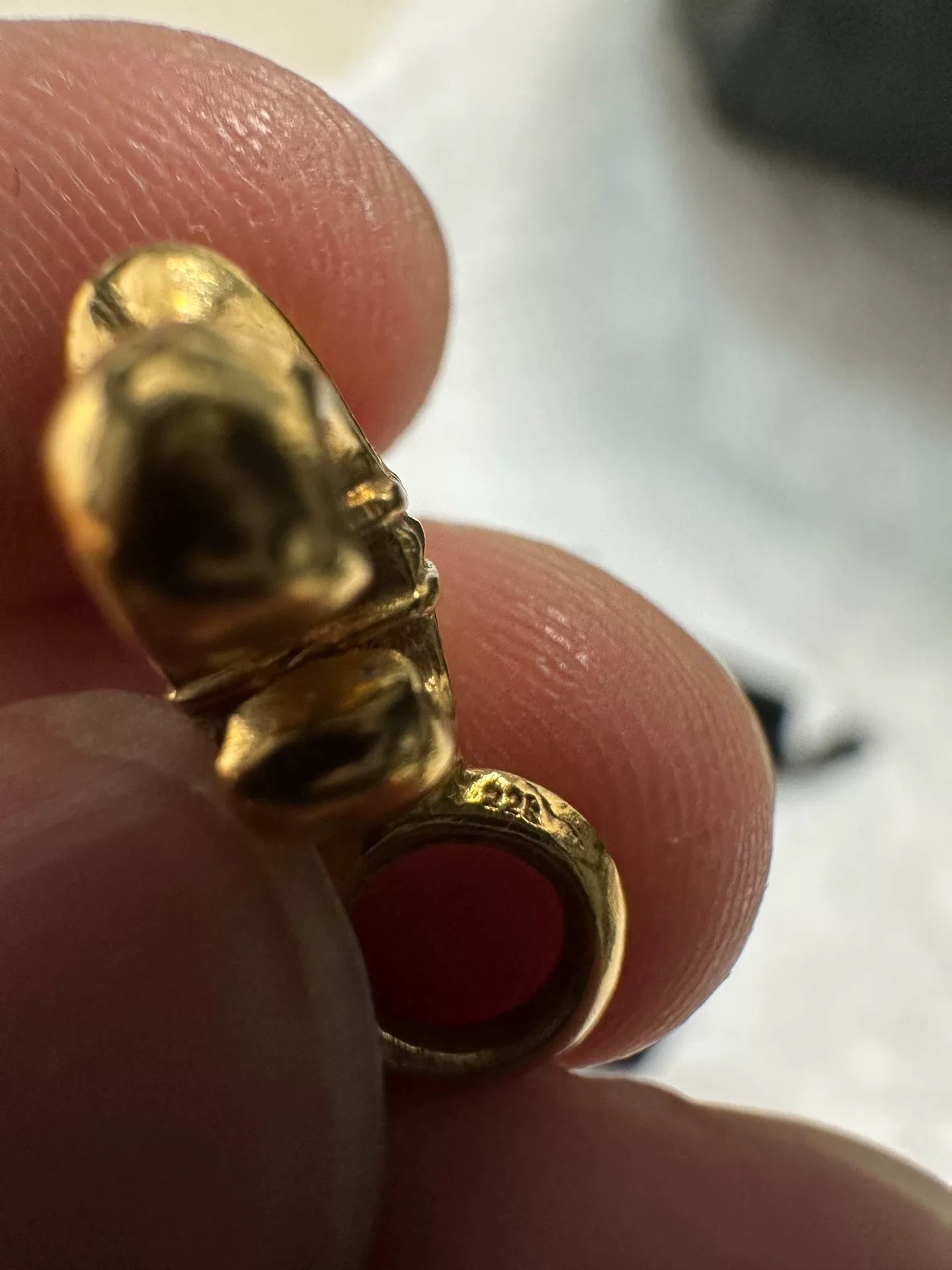 Chrome Hearts 22k Gold Scout Flower Mini Pendant