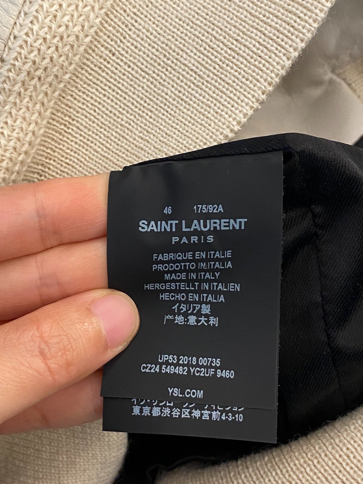 Saint Laurent Diamond Patch Leather Jacket