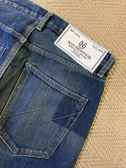 NEIGHBORHOOD Distressed Washed Jeans