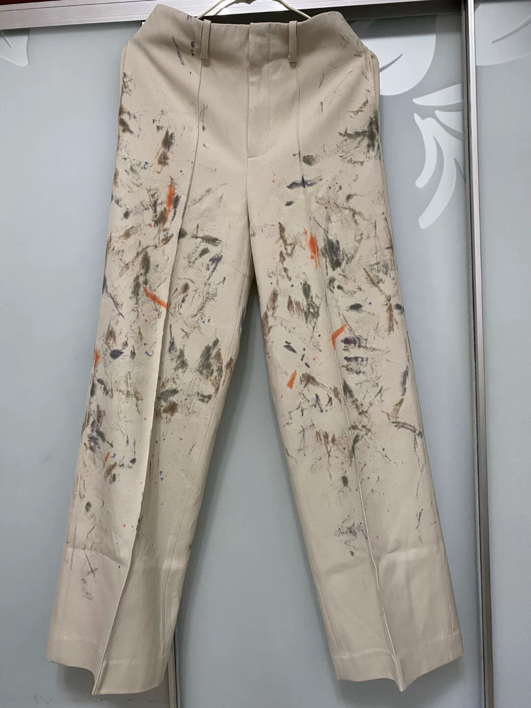 AURALEE 20AW WOOL HAND PAINTED SLACKS