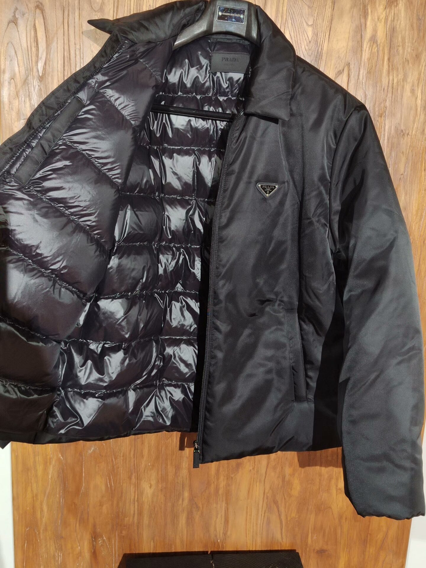 Prada Black Down Jacket, Size XL