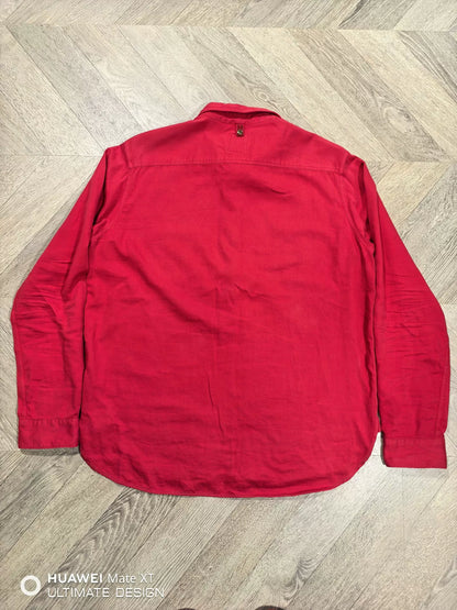 visvim red long sleeve baseball shirt