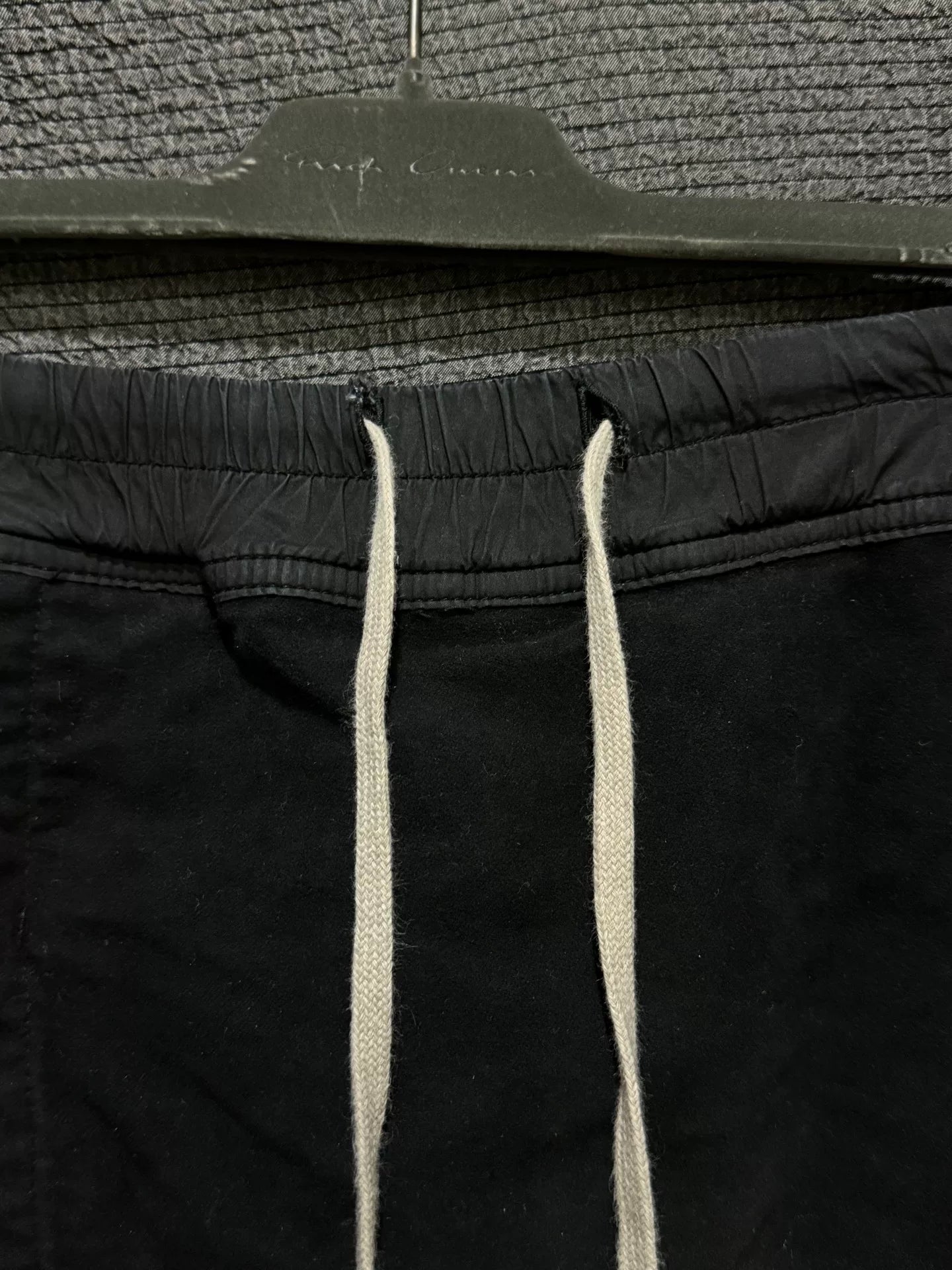 rick owens thick cotton layered shorts