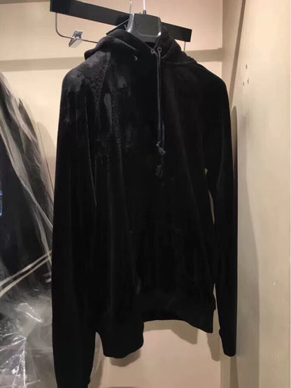 black velvet hoodie from Saint Laurent