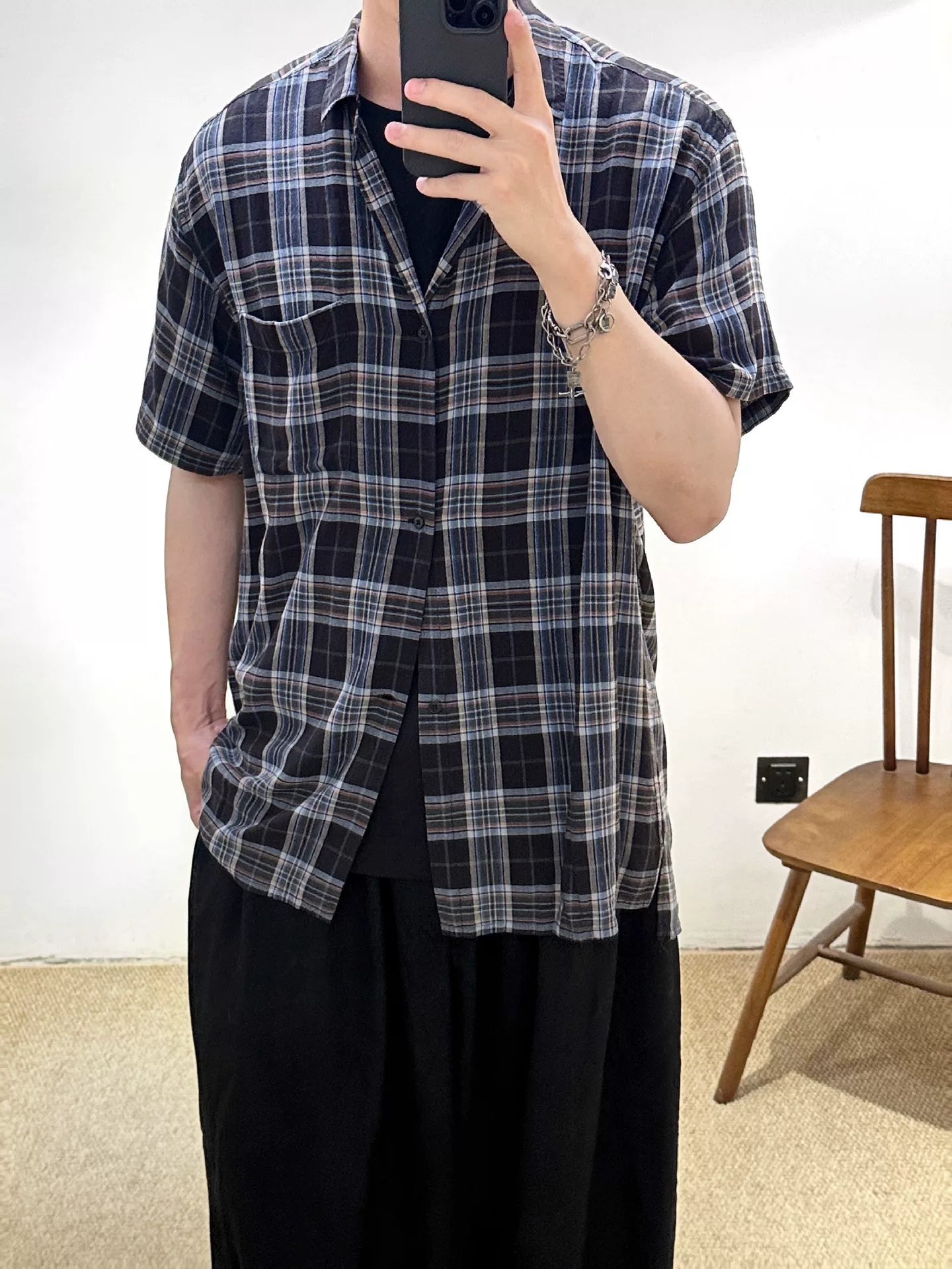 Y's for men Yohji Yamamoto 90s Rayon Plaid Shirt