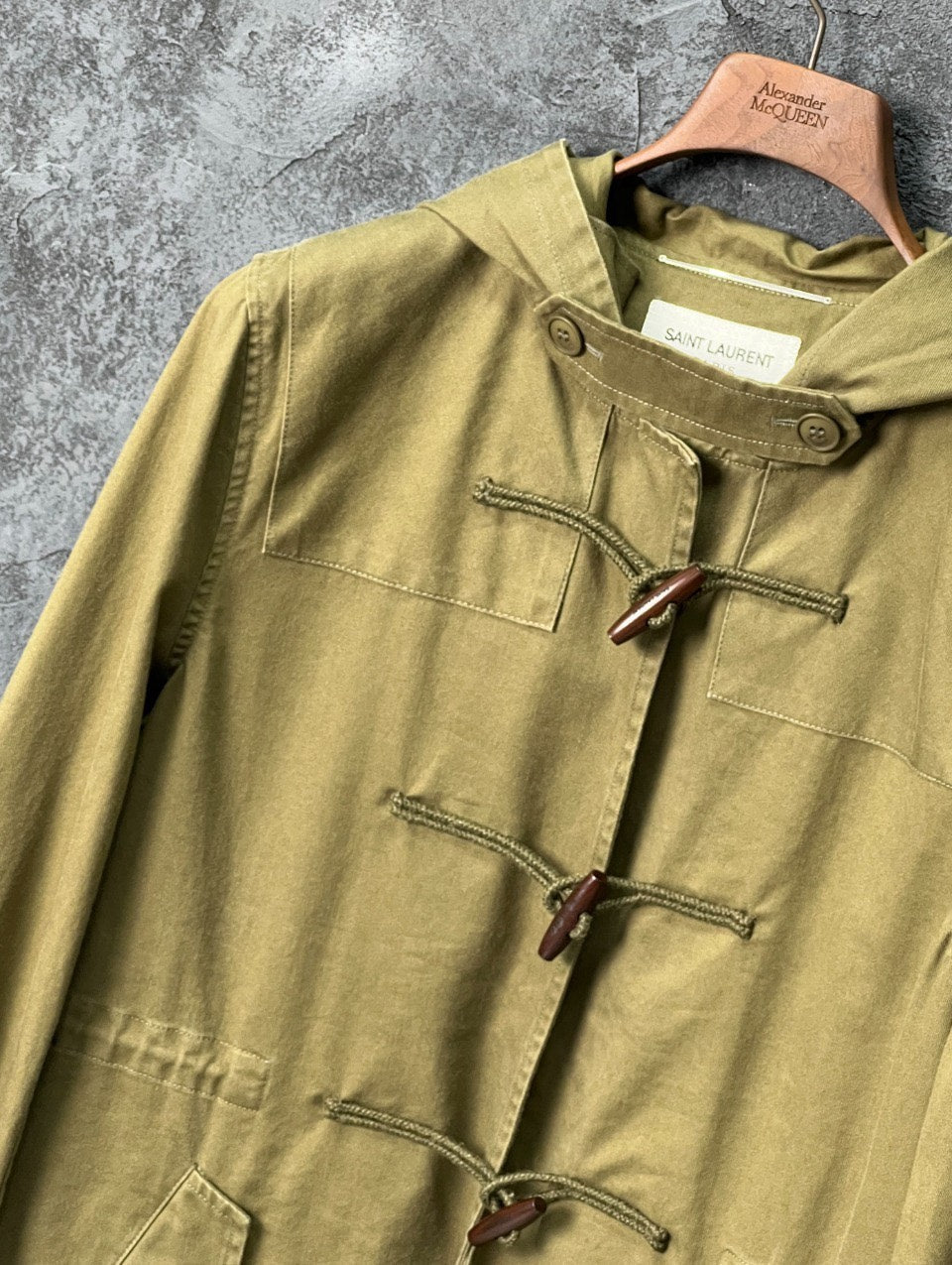 SAINT LAURENT Toggle Hooded Coat