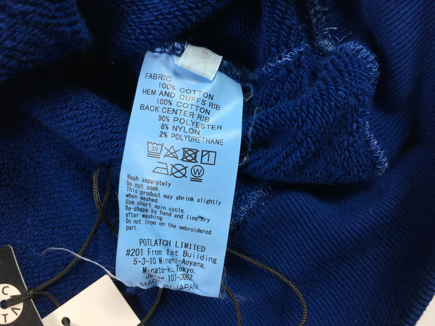 cav empt blue heavy hoodie sweatshirt