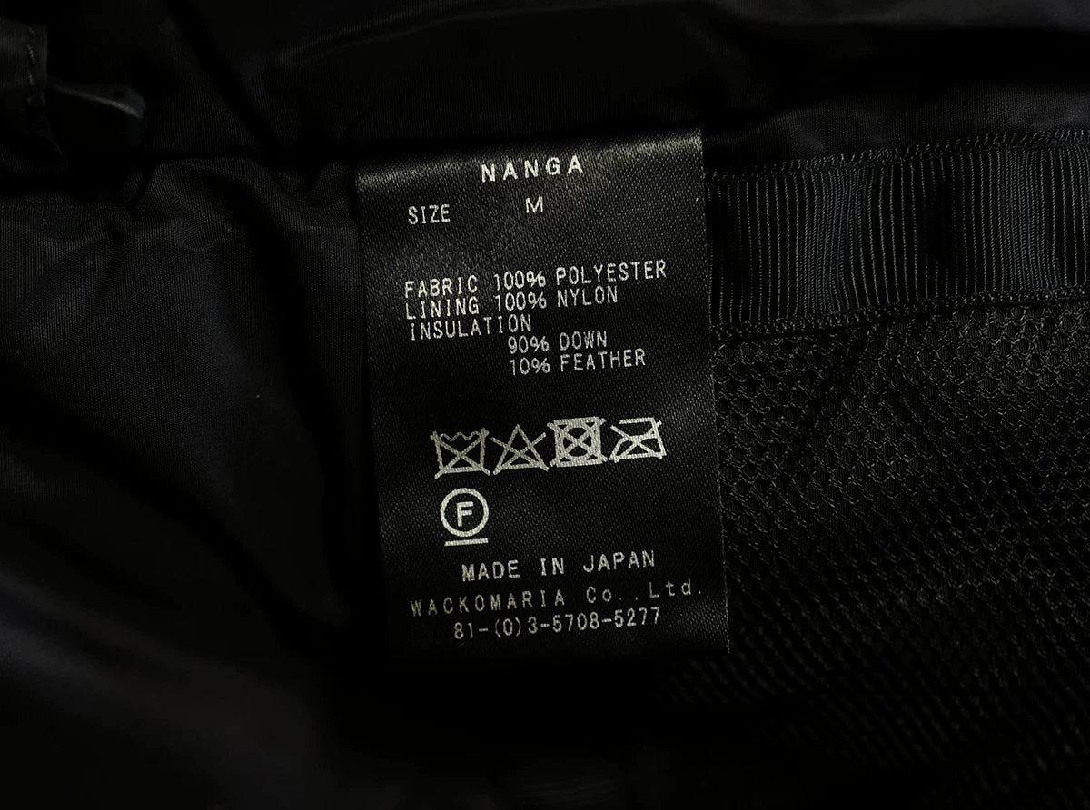 nanga x wacko maria down jacket size m