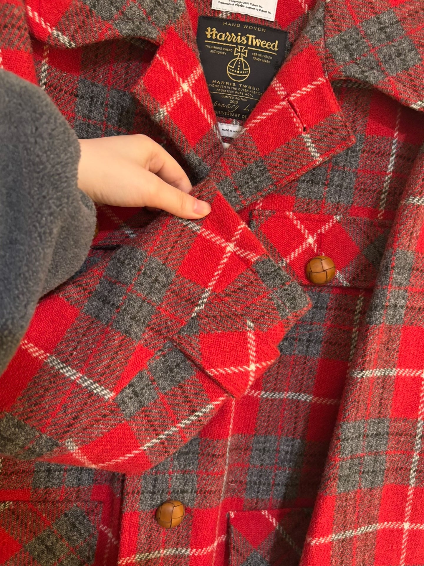 Visvim Harris Tweed Plaid Wool Coat