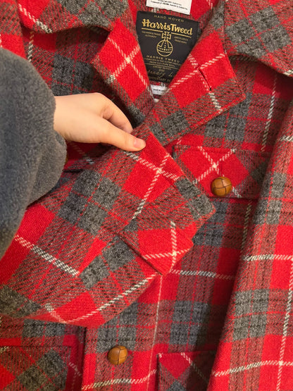 Visvim Harris Tweed Plaid Wool Coat