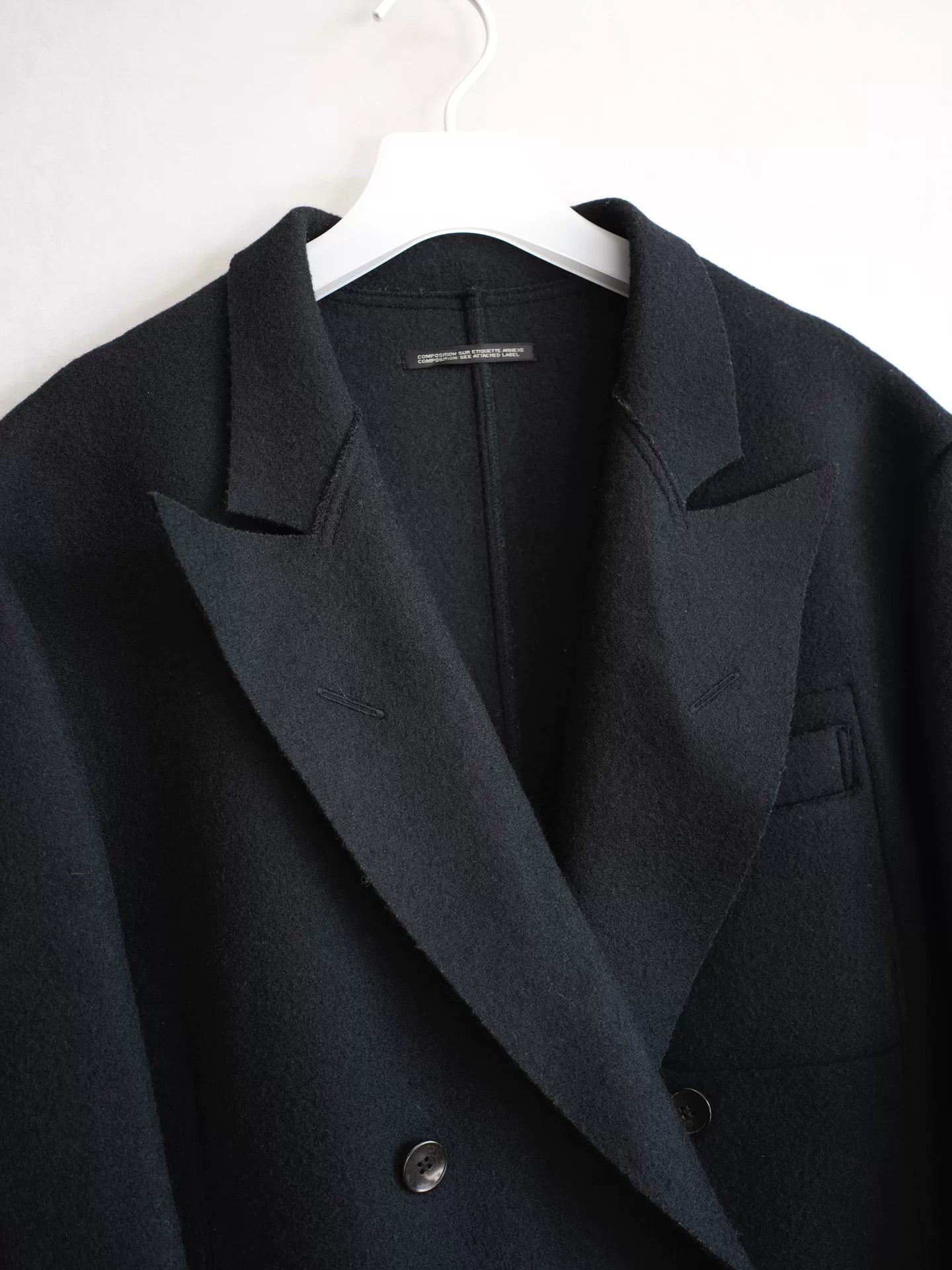 Yohji Yamamoto Double-Breasted Black Suit Coat