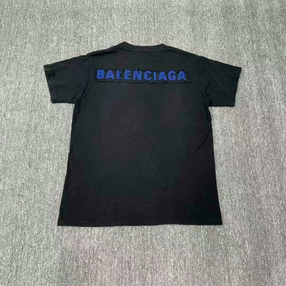 balenciaga blue letter t-shirt size small
