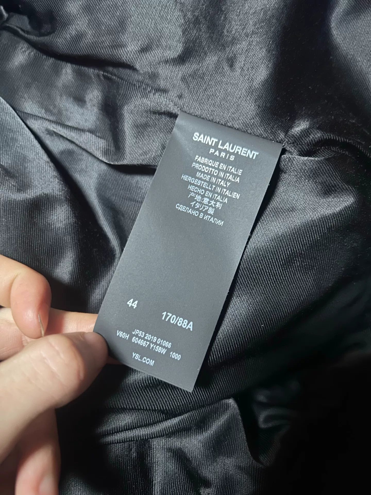 Saint Laurent Black Blue Gradient Jacket