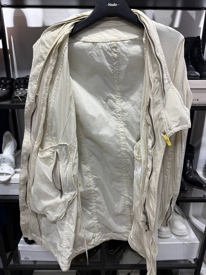 Sheer Layered Stand Collar Jacket