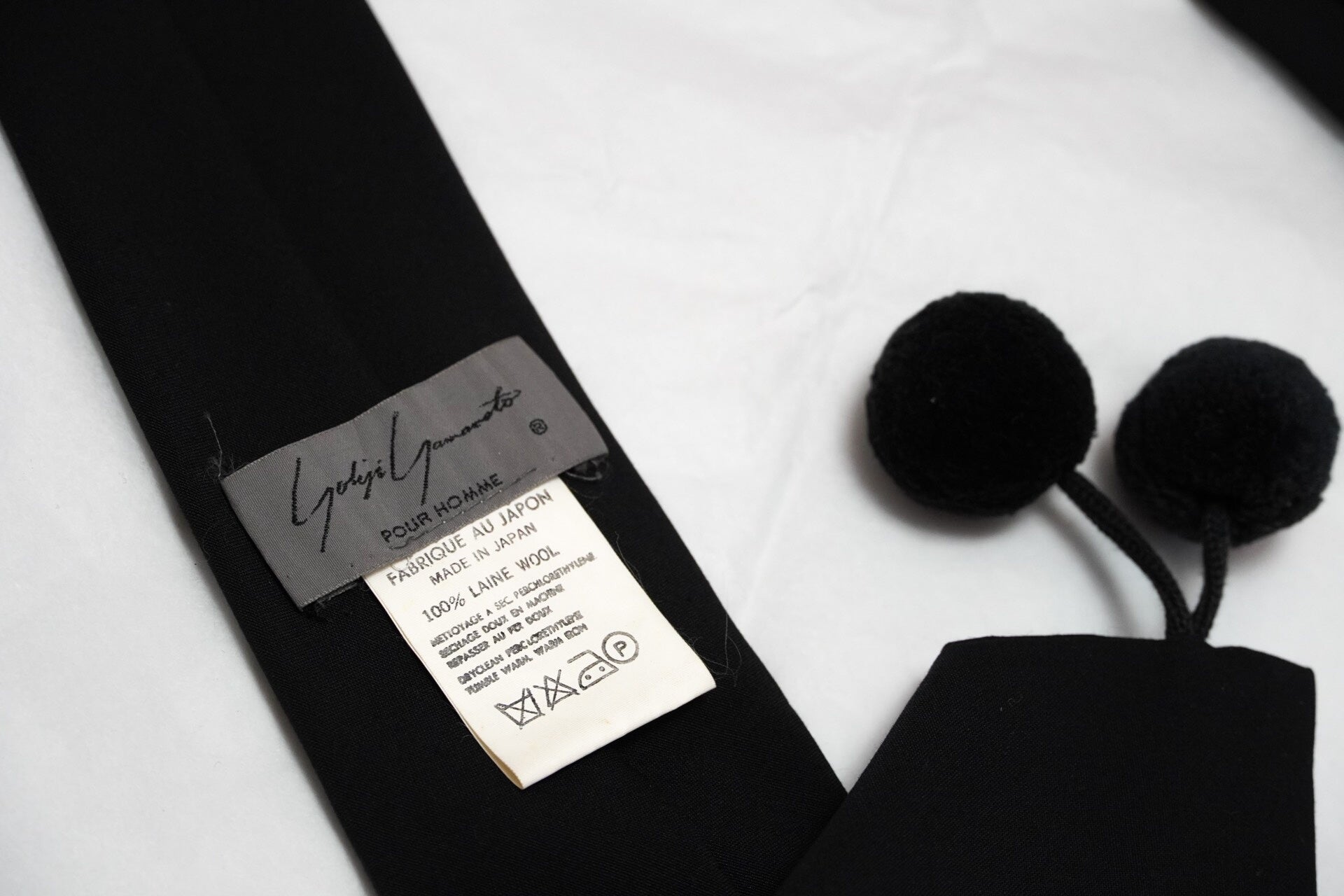 Yohji Yamamoto 1980s Pom Pom Tie